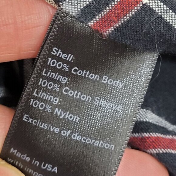 Flint And Tinder Mens Cotton Jacket M Plaid Lining Mock neck‎ Full Zip - Picture 5 of 11